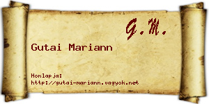 Gutai Mariann névjegykártya